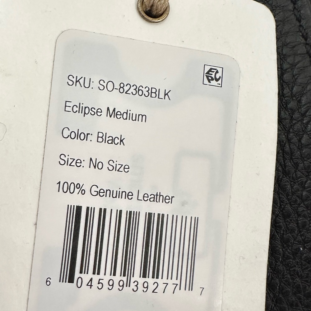 HOBO Eclipse Medium Classic Black 100%‎ Leather Hobo Bag NWT - Picture 2 of 9